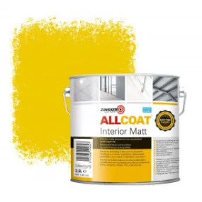 Zinsser Allcoat Interior Muurverf RAL 1023 Verkeersgeel - 2,5 liter